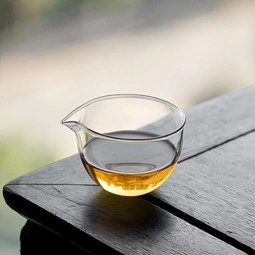 柒皿高硼硅玻璃透明圆形公道杯