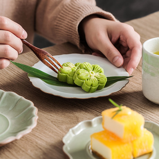 陶瓷盘子家用菜盘酒店西式 日式 餐具高档甜品盘创意轻奢糕点盘摆盘