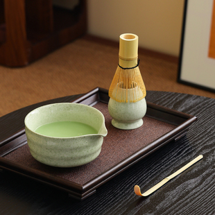 抹茶碗打抹茶工具抹茶刷茶碗跨境百本立搅拌器茶筅器具套装 日式