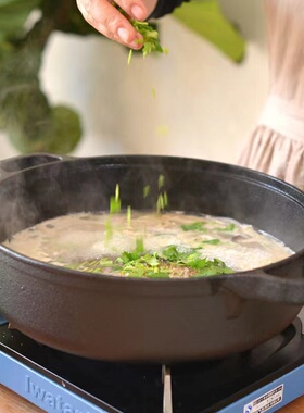 加厚铸铁平底锅加深水煎包锅家用烙饼锅无涂层不粘锅平底煎蛋煎饼