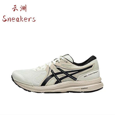 Asics Gel-Contend7耐磨透气低帮跑步鞋白色1011B730-100