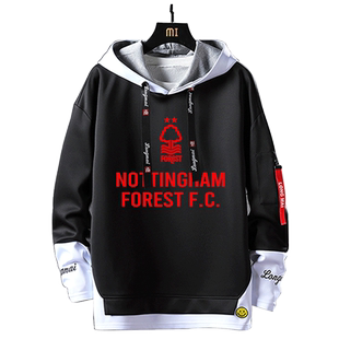 诺丁汉森林队服足球迷服衣服连帽卫衣男女休闲上衣潮流百搭外套