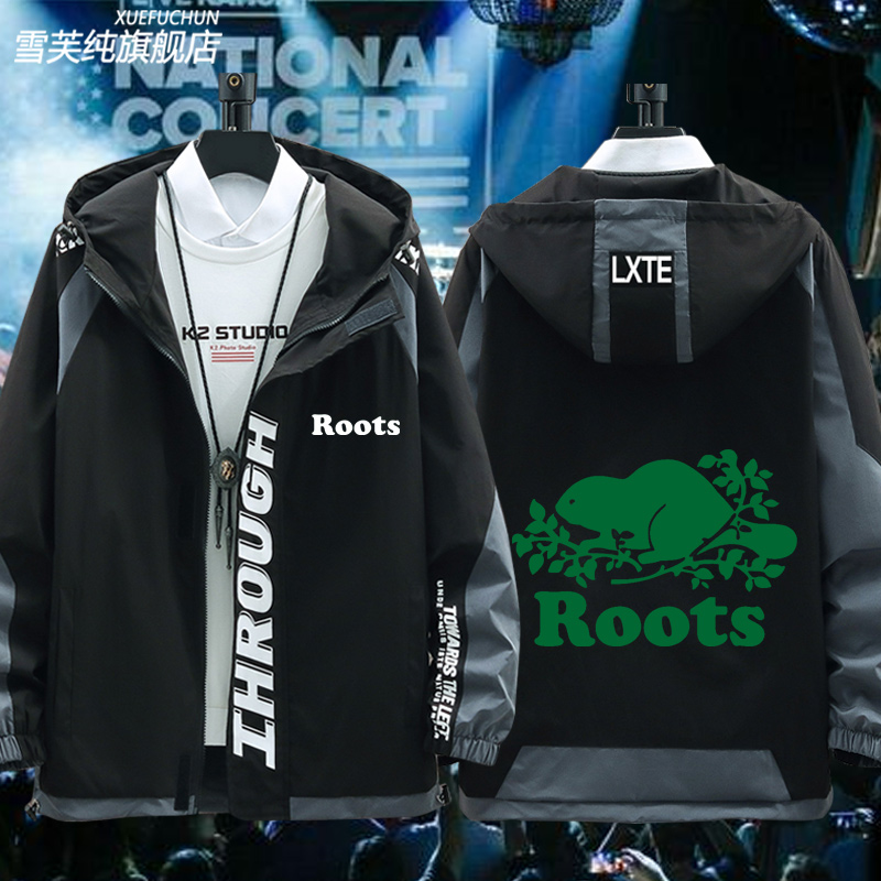 THEROOTS乐队复古经典印夹克
