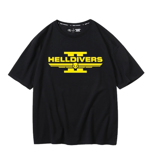 地狱潜兵2地狱老司机衣服主机游戏HELLDIVERS周边短袖男士纯棉T恤