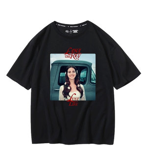Lana Del Rey Lust For Life打雷姐周边短袖纯棉T恤男女宽松衣服