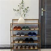 楠竹置物架 柜可折叠免安装 简易鞋 架子入户门口家用室内卧室宿舍鞋