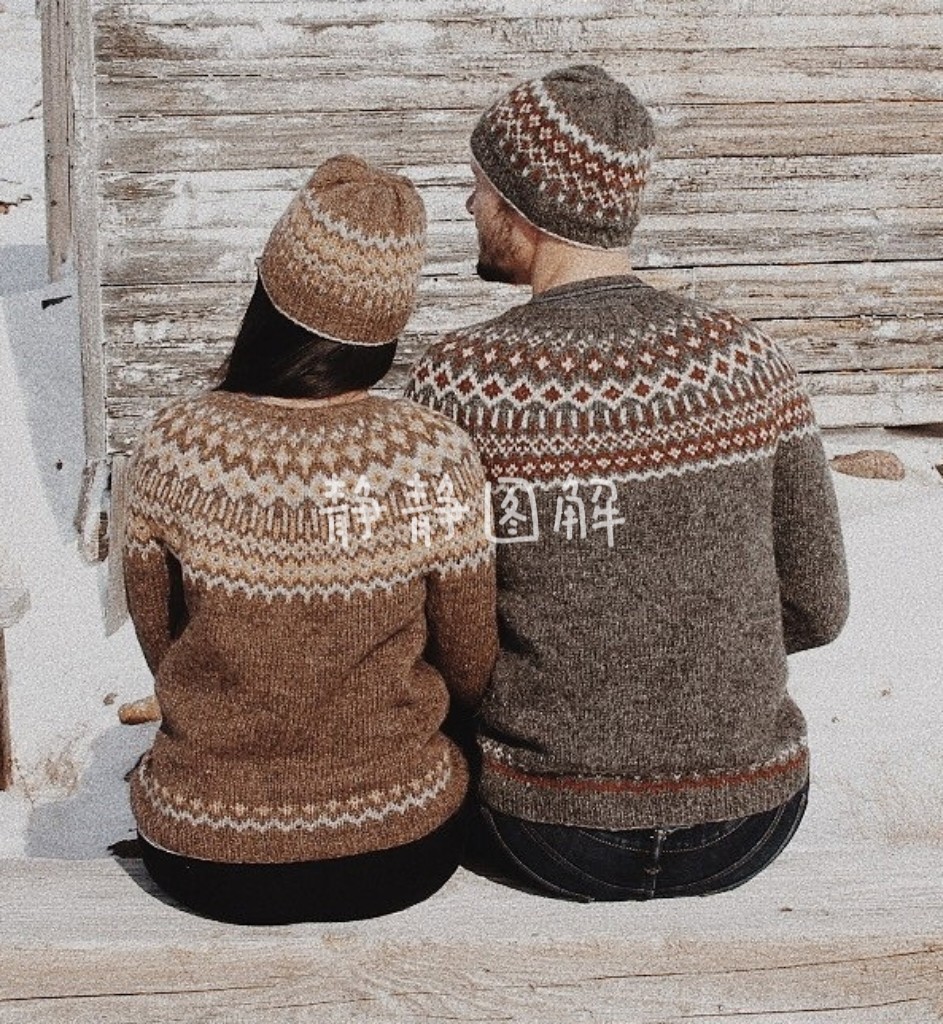 英文 tundra jumper男女士情侣提花毛衣棒针编织文字图解教程2778