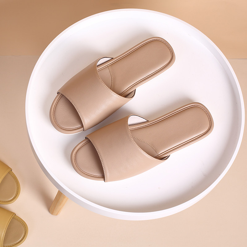 日式皮拖鞋女夏季居家静音软底室内家居情侣办公室高级感凉拖鞋男