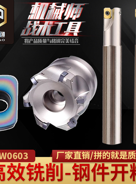 ASR06快进给铣刀杆EPNW0603刀片CNC抗震R2开粗刀杆刀粒EP日立刀盘