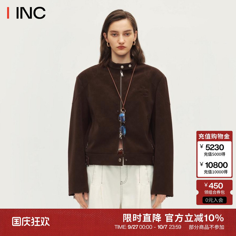AVVENN简约复古小立领夹克短外套