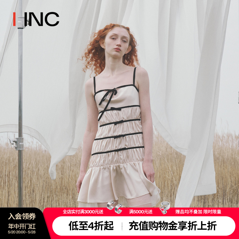 【PSEUDO POEMS 设计师品牌】IINC 23AW吊带褶皱蛋糕裙半身裙女 女装/女士精品 连衣裙 原图主图