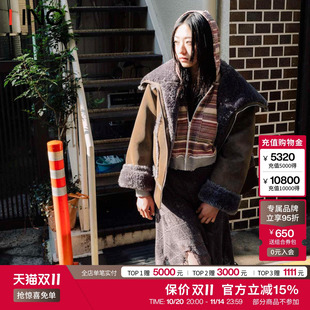 防撞连帽衫 长袖 女25AW秋季 做旧短款 卫衣上衣IINC 新款 PERVERZE