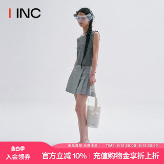 MARCHEN 设计师品牌 IINC 春夏款亚麻混纺无袖休闲短款针织背心女