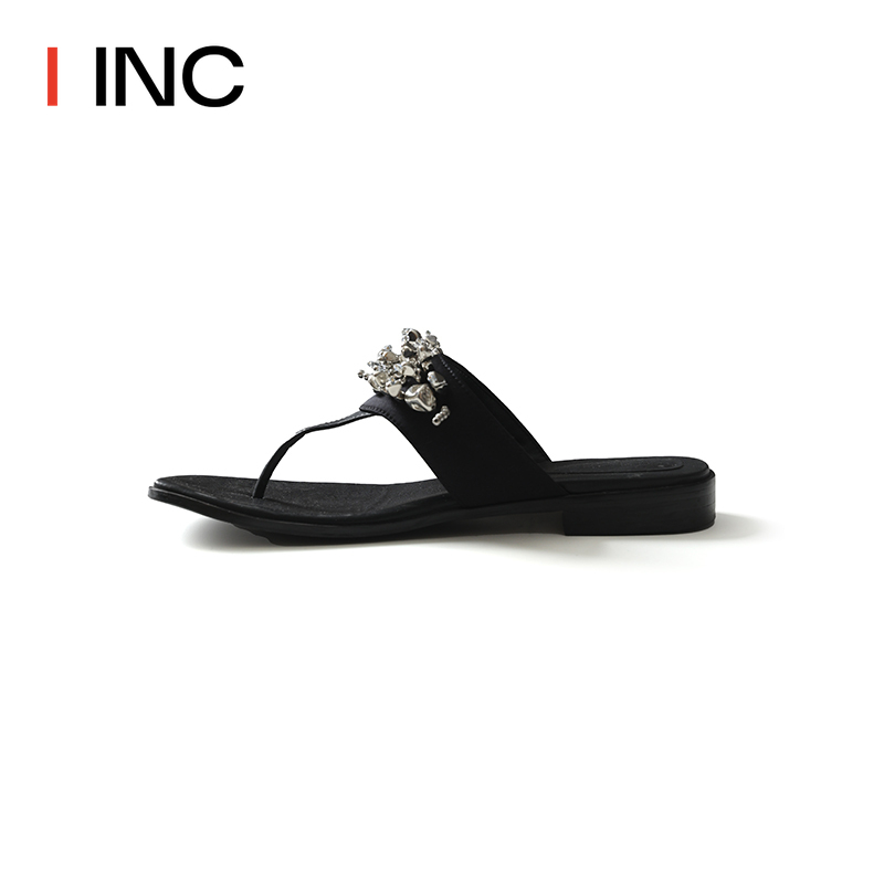 ICEDUST 25SS春夏流苏钉珠夹脚凉拖女外穿人字拖平底拖鞋IINC