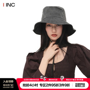 GANNI 设计师品牌 IINC 抽绳大帽檐休闲帽女 24SS新款 时尚