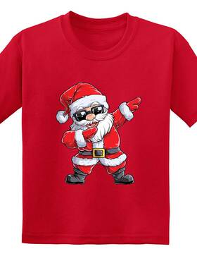 Cool Dabbing Santa Merry Christmas Red Kids T-shirts