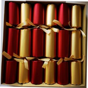Christmas cracker6支装14寸圣诞纸拉炮含纸皇冠笑话圣诞聚会用品