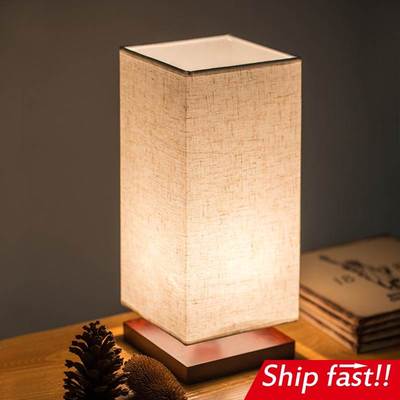 wooden room light lamp usb table led decorative lighting
