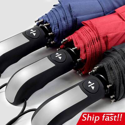 men women vinyl sunscreen triple folding umbrella automatic