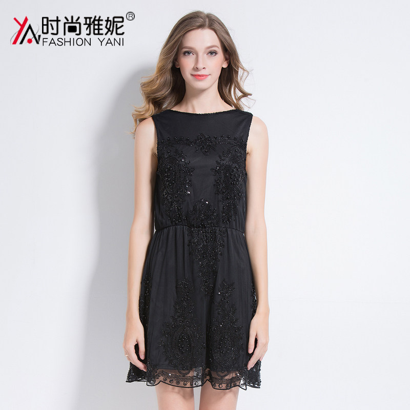 韩版夏季新款蕾丝亮片连