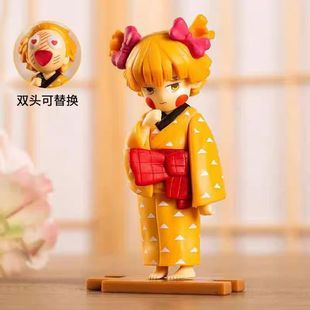 现货鬼灭之刃 花街篇和服炭治郎 我妻善逸 嘴平伊之助 可换头手办
