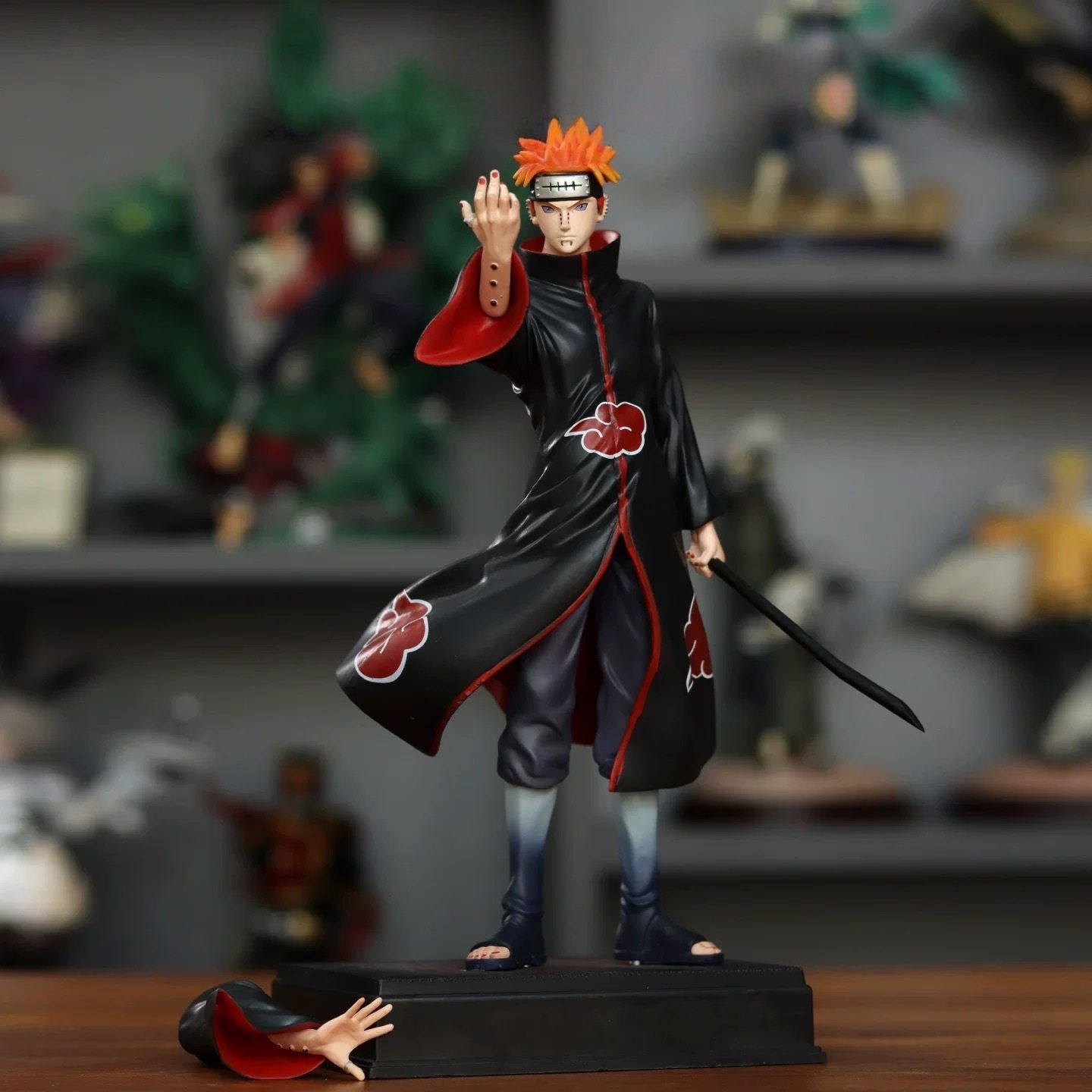 火影忍者手办站姿佩恩双手可换带地台动漫手办模型摆件玩具