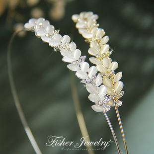 法式麦穗合金发箍高级轻奢发饰小清新银色头饰森系发箍女气质韩系