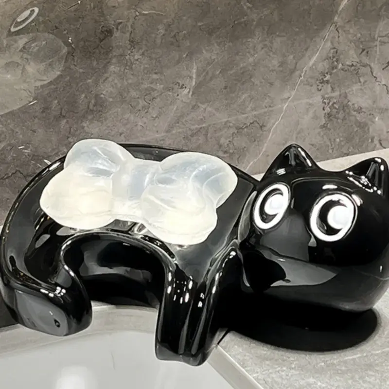 肥皂盒猫咪沥水香皂盒不积水可爱