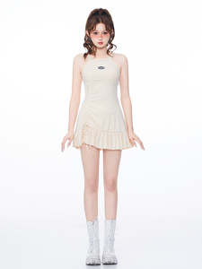 爱丽莎高级感泳衣女夏保守显瘦2026新款分体裙式小胸聚拢泳装温泉