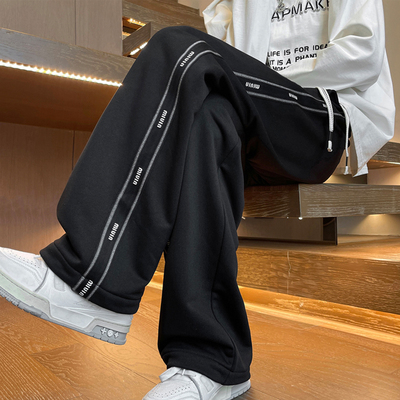 时尚潮牌港风简约印花长裤休闲裤