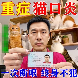 猫口炎特效药治疗猫咪烂嘴流口水溃烂杯状病毒去除口臭抑菌专用药