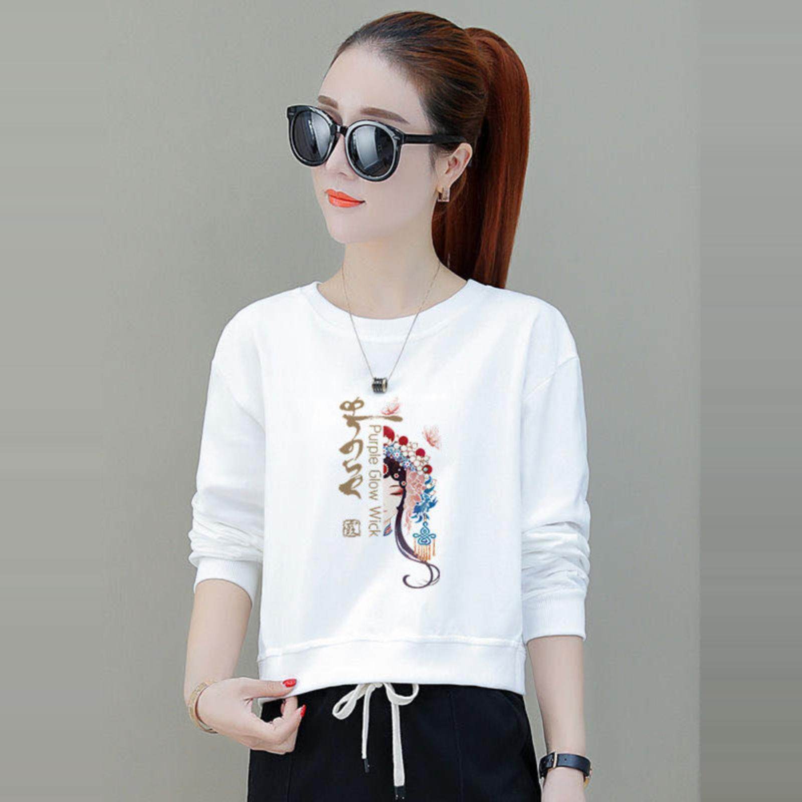 潮流圆领小个子高档卫衣2026春秋冬新款女短款宽松时尚上衣长袖女