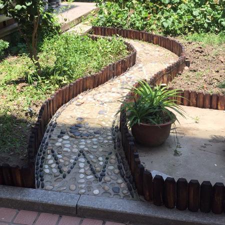 碳化防腐木栅栏小围栏护栏插地围栏实木户外园艺花园庭院木质篱笆