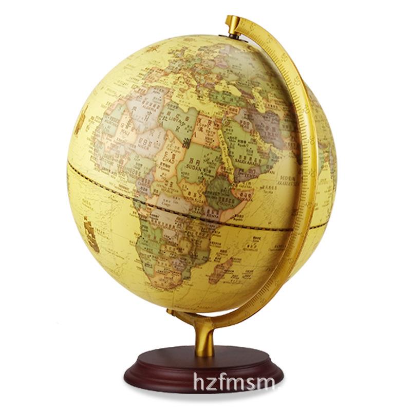 工厂大号中英文32cm高清仿古地球仪复古装饰家居摆件