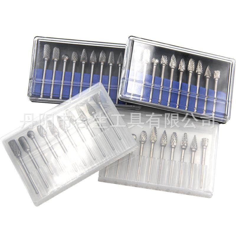 10pc硬质合金旋转锉 3*6双纹钨钢磨头 电磨用模具木工单纹打磨锉