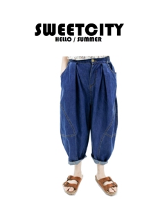 清仓 不退不换 sweetcity儿童范腔调款 断码 百搭薄款 牛仔休闲裤