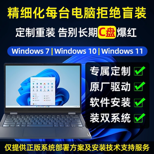 设计/游戏电脑远程重装系统win7/10/11苹果笔记本安装原版Windows