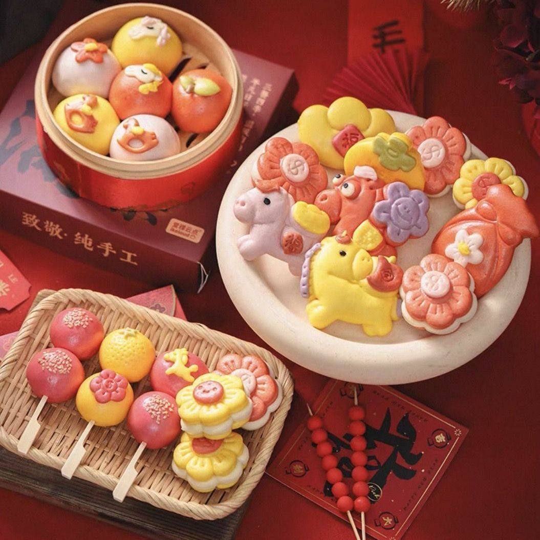 2026马年馒头马上有钱花馍网红春节新年餐桌卡通馒头宝宝早餐面食,粮油调味/速食/干货/烘焙,包点,淘宝优惠券,粉丝福利购,淘宝优惠卷