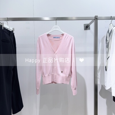 LILY丽丽V领长袖针织开衫