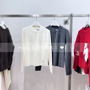 25年冬新LILY丽丽国内代购125450TK404蝴蝶结领打底套头针织衫女