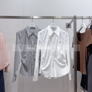 翻领衬衫 126120C4944气质修身 上衣 LILY丽丽国内代购 优26年春新款