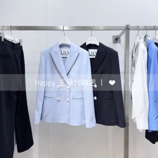 西装 LILY丽丽26年春款 直筒长袖 126140C2131双排扣 外套 商场正品
