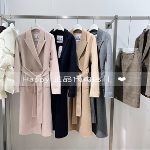 25年冬新款LILY丽丽国内代购 西装领双排扣羊毛大衣125420FN218