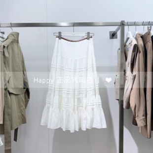 26年春新款LILY丽丽国内代购126140C6104气质纯色百搭半身裙