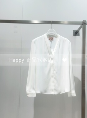 26年春新款LILY丽丽国内代购126150C8109长袖V领百搭休闲长袖衬衫