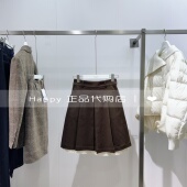 25年冬新LILY丽丽国内代购 125409G6918高腰百搭A字型褶皱半身裙