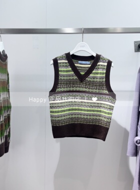 25年冬新款LILY丽丽国内代购125430TK330 针织花绵羊毛百搭背心