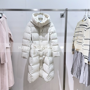 LILY丽丽国内代购 立领连帽拉链羽绒服 25年冬新125450DD272中长款