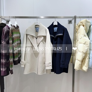 羊毛大衣 125419FN929针织拼接中长款 25年冬新款 LILY丽丽国内代购