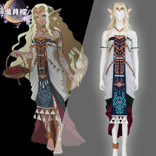 漫月樱塞尔达传说cos服王国之泪索尼娅女皇万圣节cosplay服